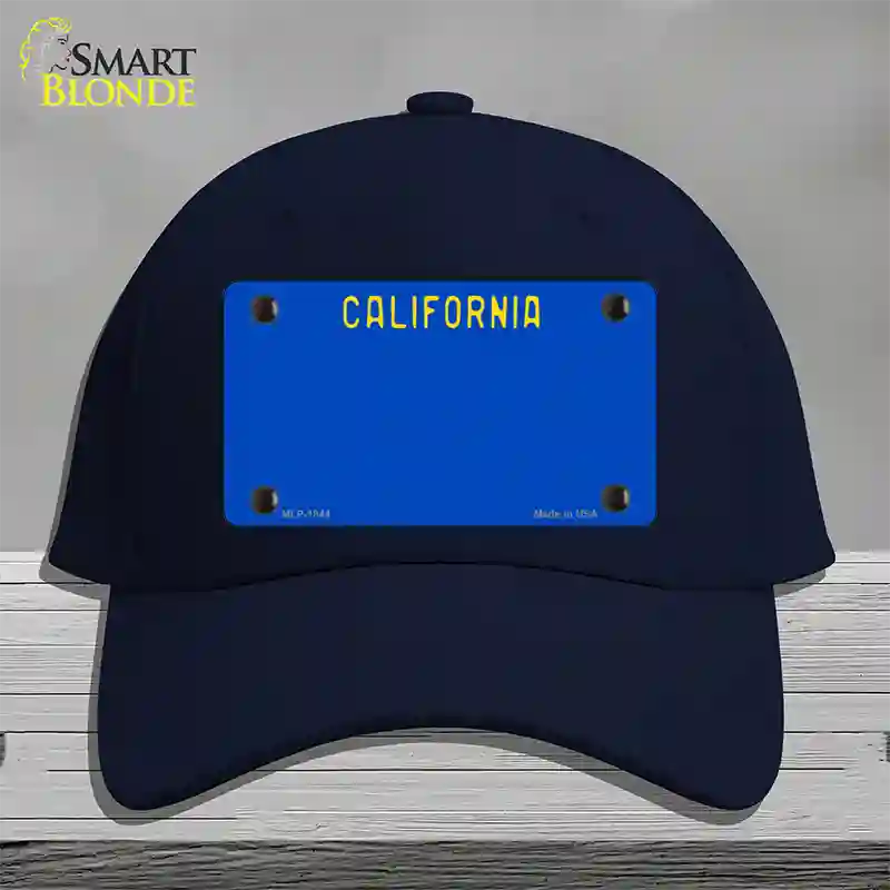 California Blue State Novelty License Plate Hat Cotton / Navy