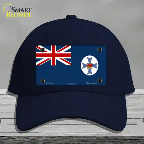 Queensland Flag Novelty License Plate Hat Cotton / Navy