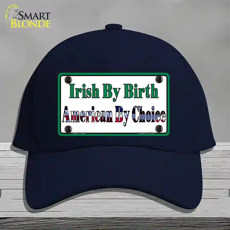 Irish By Birth Novelty License Plate Hat Cotton / Navy