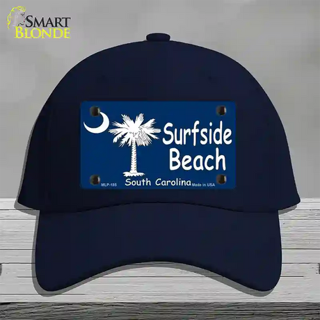 Surf Side Beach Novelty License Plate Hat Cotton / Navy