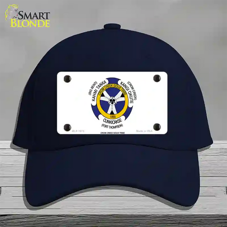 Crow Creek Sioux Tribe Flag Novelty License Plate Hat Cotton / Navy