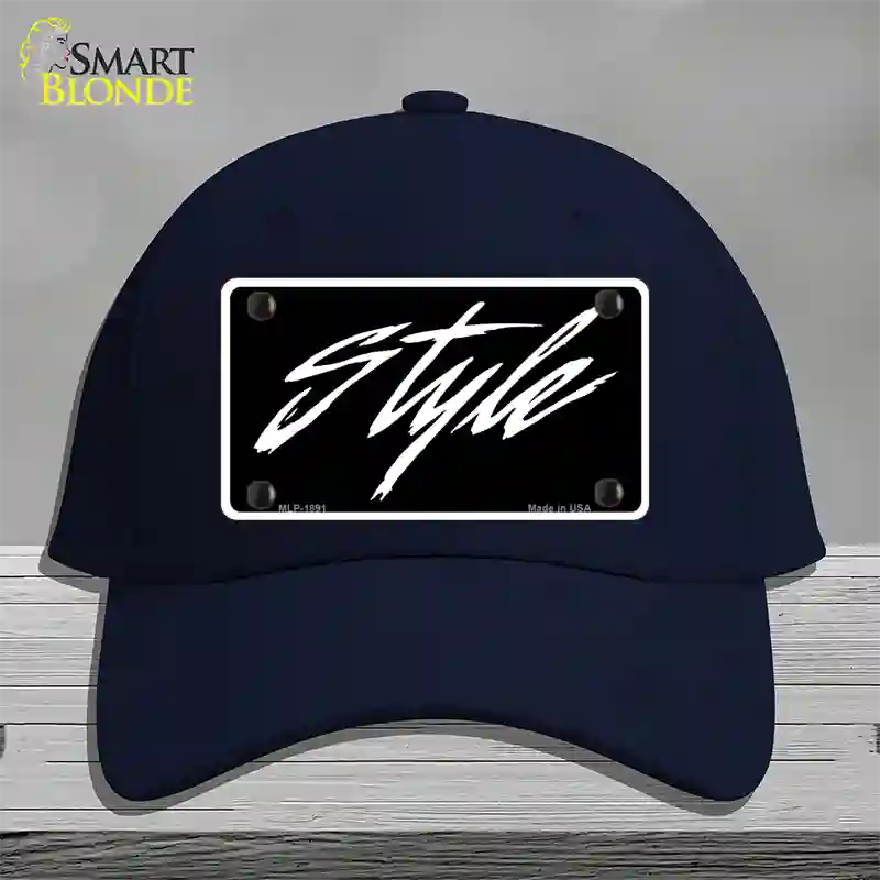 Style Novelty License Plate Hat Cotton / Navy