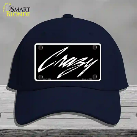 Crazy Novelty License Plate Hat Cotton / Navy