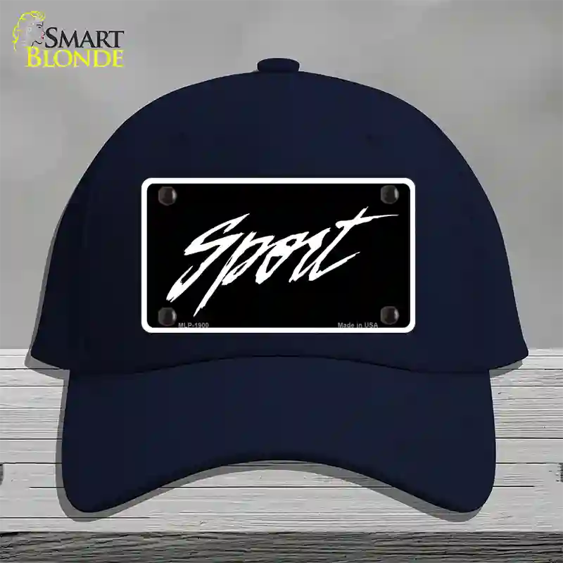 Sport Novelty License Plate Hat Cotton / Navy