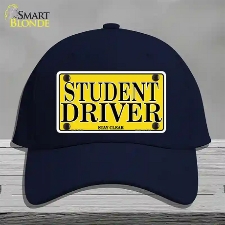 Student Driver Novelty License Plate Hat Cotton / Navy