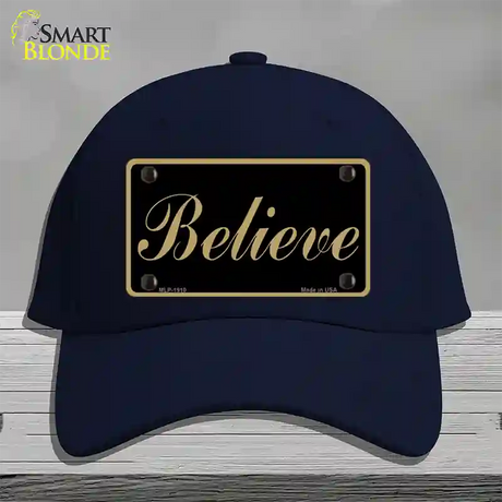 Believe Novelty License Plate Hat Cotton / Navy