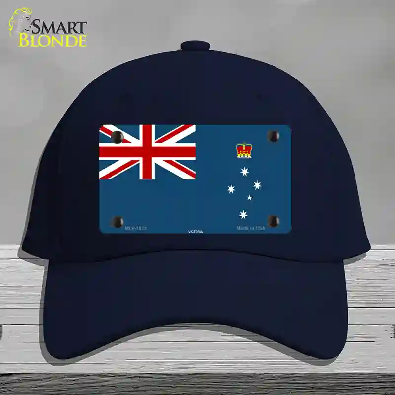 Victoria Flag Novelty License Plate Hat Cotton / Navy