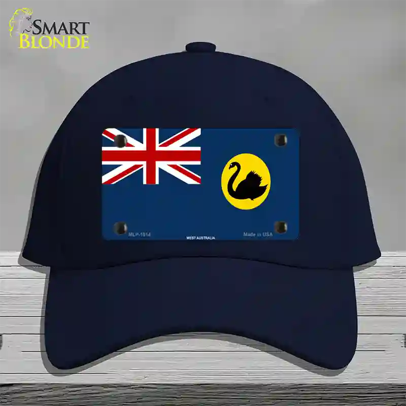 West Australia Flag Novelty License Plate Hat Cotton / Navy