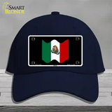 Mexico Waving Flag Novelty License Plate Hat Cotton / Navy