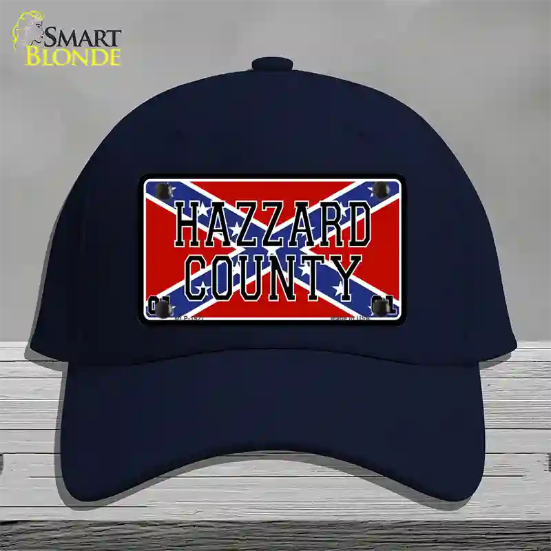 Hazard County Confederate Flag Novelty License Plate Hat Cotton / Navy