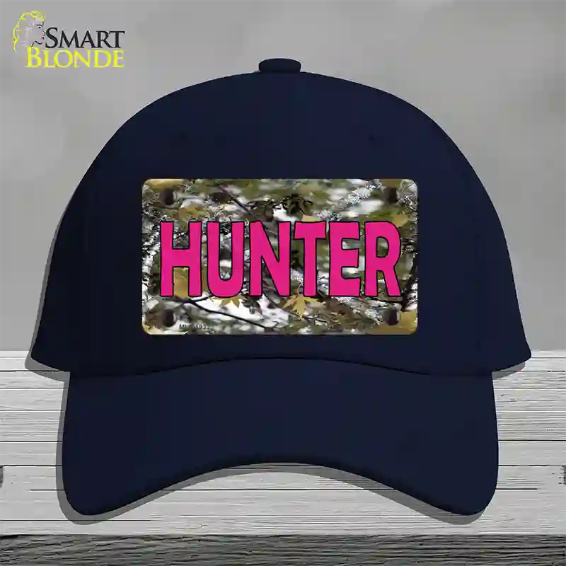 Pink Hunter Novelty License Plate Hat Cotton / Navy