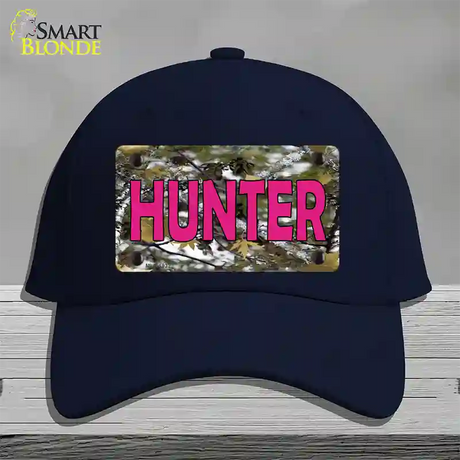 Pink Hunter Novelty License Plate Hat Cotton / Navy