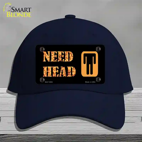 Need Head Novelty License Plate Hat Cotton / Navy