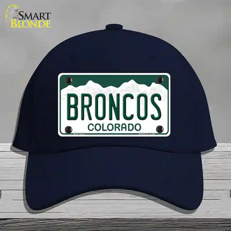 Broncos Colorado State Novelty License Plate Hat Cotton / Navy