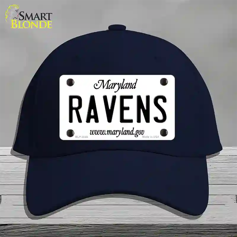 Ravens Maryland State Novelty License Plate Hat Cotton / Navy