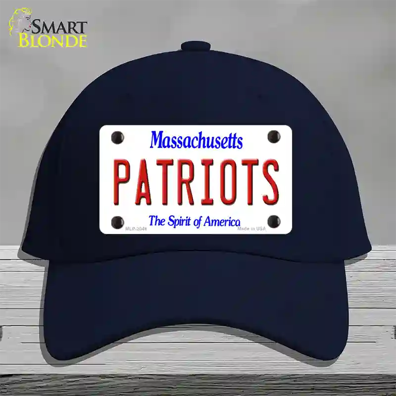 Patriots Massachusetts State Novelty License Plate Hat Cotton / Navy