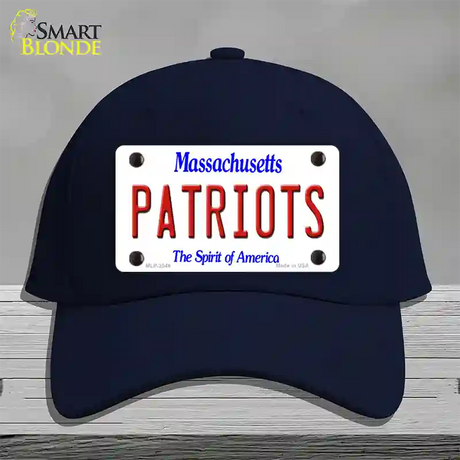 Patriots Massachusetts State Novelty License Plate Hat Cotton / Navy