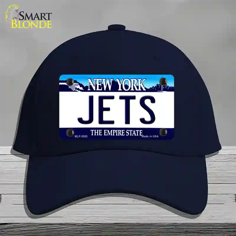 Jets New York State Novelty License Plate Hat Cotton / Navy