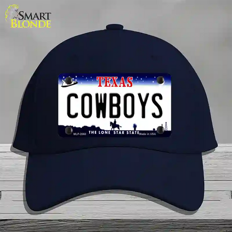 Cowboys Texas State Novelty License Plate Hat Cotton / Navy