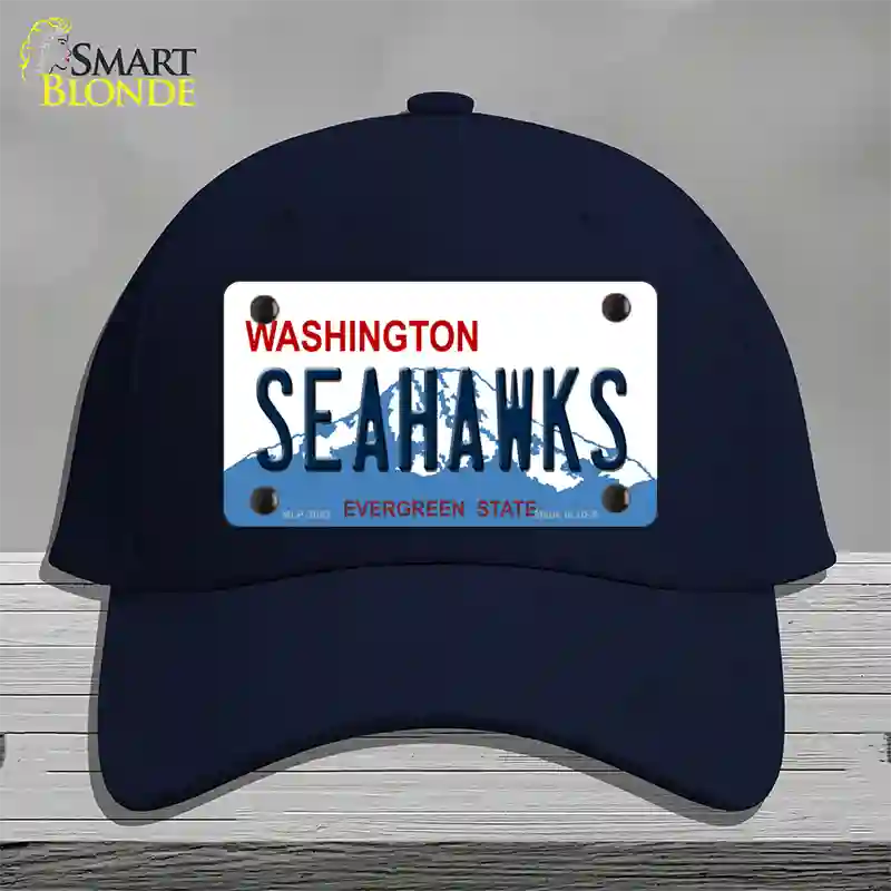 Seahawks Washington State Novelty License Plate Hat Cotton / Navy