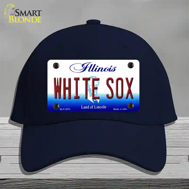 Whitesox Illinois State Novelty License Plate Hat Cotton / Navy