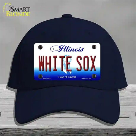 Whitesox Illinois State Novelty License Plate Hat Cotton / Navy