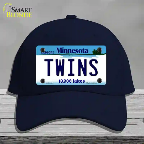 Twins Minnesota State Novelty License Plate Hat Cotton / Navy