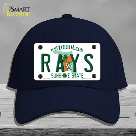 Rays Florida State Novelty License Plate Hat Cotton / Navy