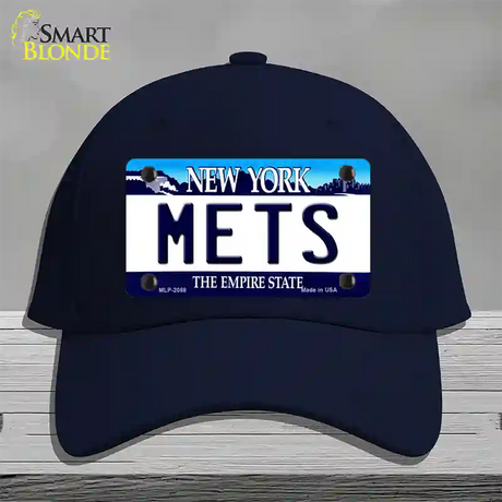 Mets New York State Novelty License Plate Hat Cotton / Navy