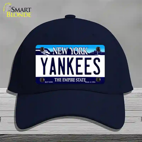 Yankees New York State Novelty License Plate Hat Cotton / Navy