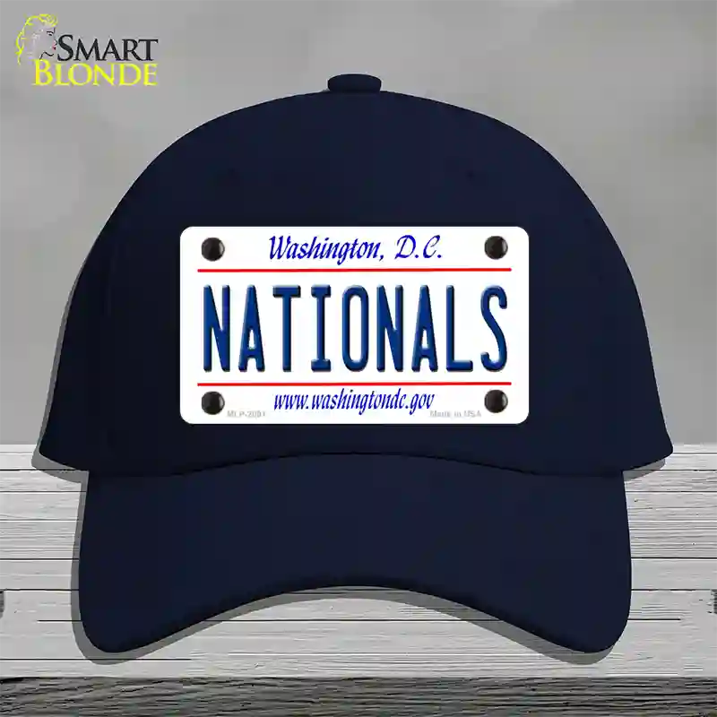 Nationals Washington DC State Novelty License Plate Hat Cotton / Navy