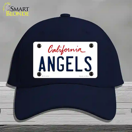 Angels California State Novelty License Plate Hat Cotton / Navy