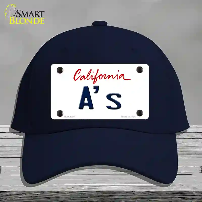 As California State Novelty License Plate Hat Cotton / Navy