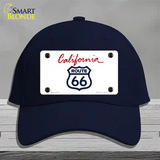 Route 66 Shield California Novelty License Plate Hat Cotton / Navy