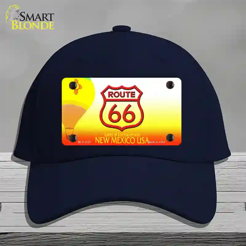 Route 66 Shield New Mexico Novelty License Plate Hat Cotton / Navy