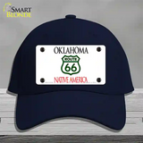 Route 66 Shield Oklahoma Novelty License Plate Hat Cotton / Navy