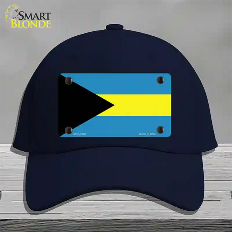 Bahamas Flag Novelty License Plate Hat Cotton / Navy