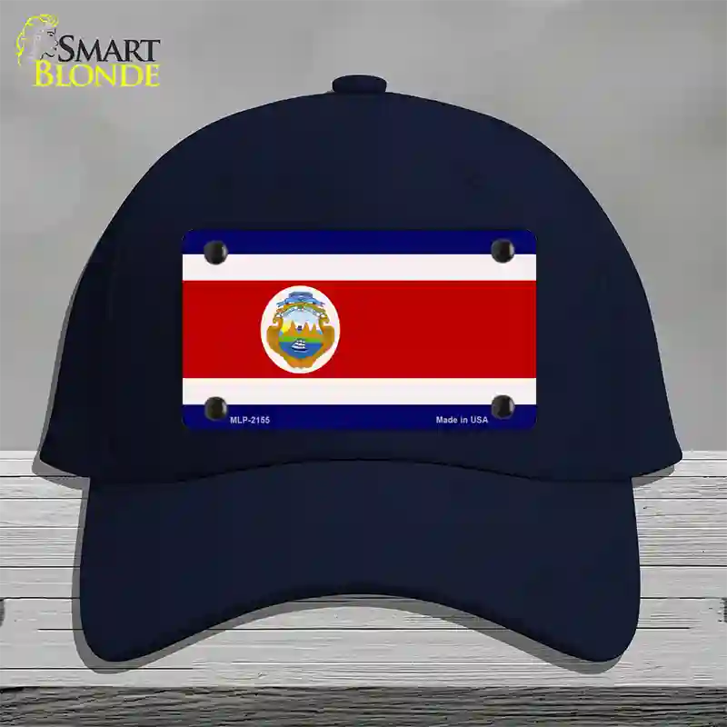 Costa Rica Flag Novelty License Plate Hat Cotton / Navy