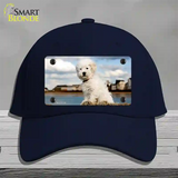 Bichon Frise Dog Novelty License Plate Hat Cotton / Navy