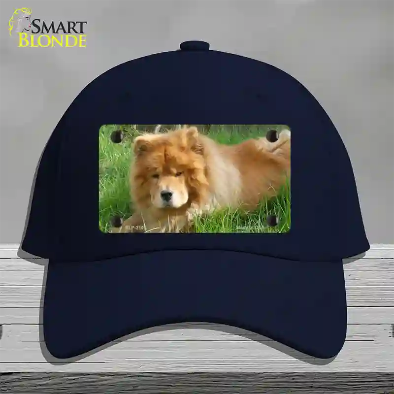 Chow Chow Dog Novelty License Plate Hat Cotton / Navy