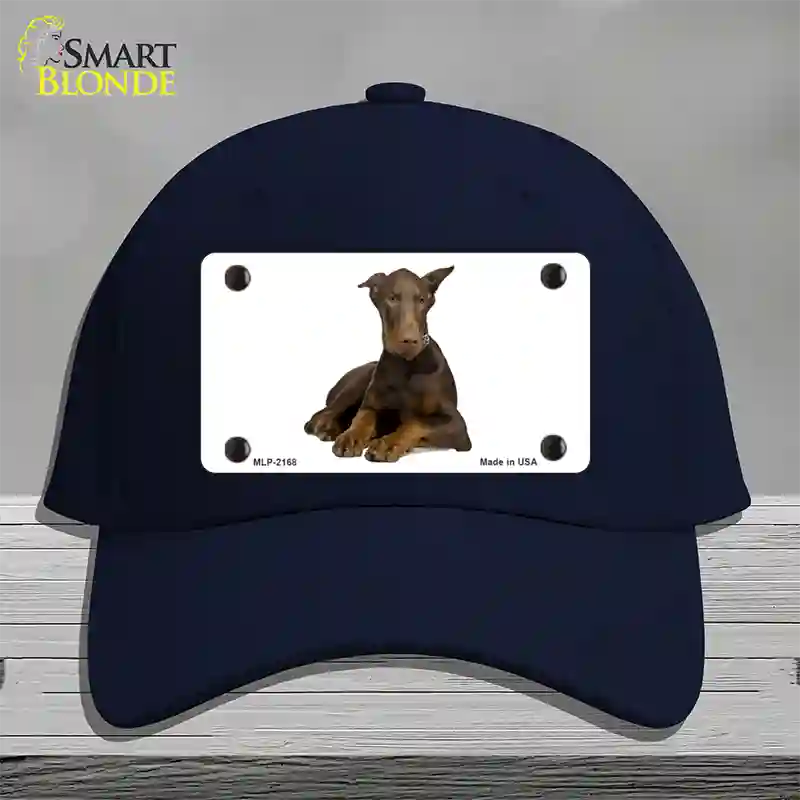 Doberman Pinscher Dog Novelty License Plate Hat Cotton / Navy