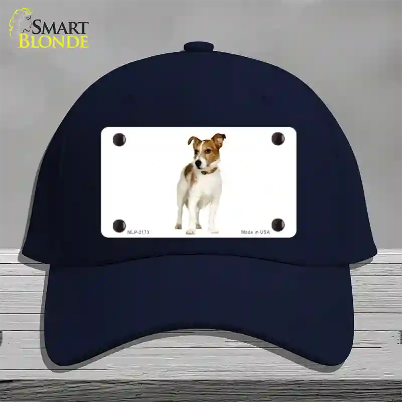 Jack Russell Terrier Dog Novelty License Plate Hat Cotton / Navy