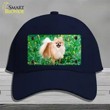 Pomeranian Dog Novelty License Plate Hat Cotton / Navy