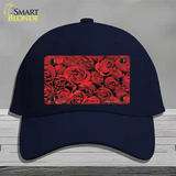 Red Roses Novelty License Plate Hat Cotton / Navy