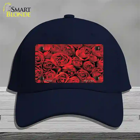 Red Roses Novelty License Plate Hat Cotton / Navy