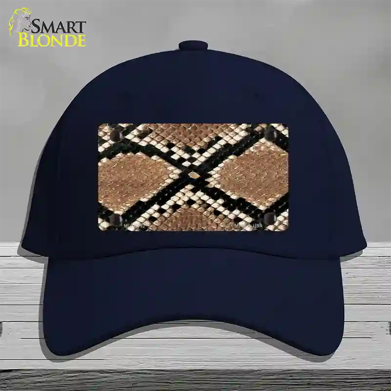 Snake Skin Novelty License Plate Hat Cotton / Navy