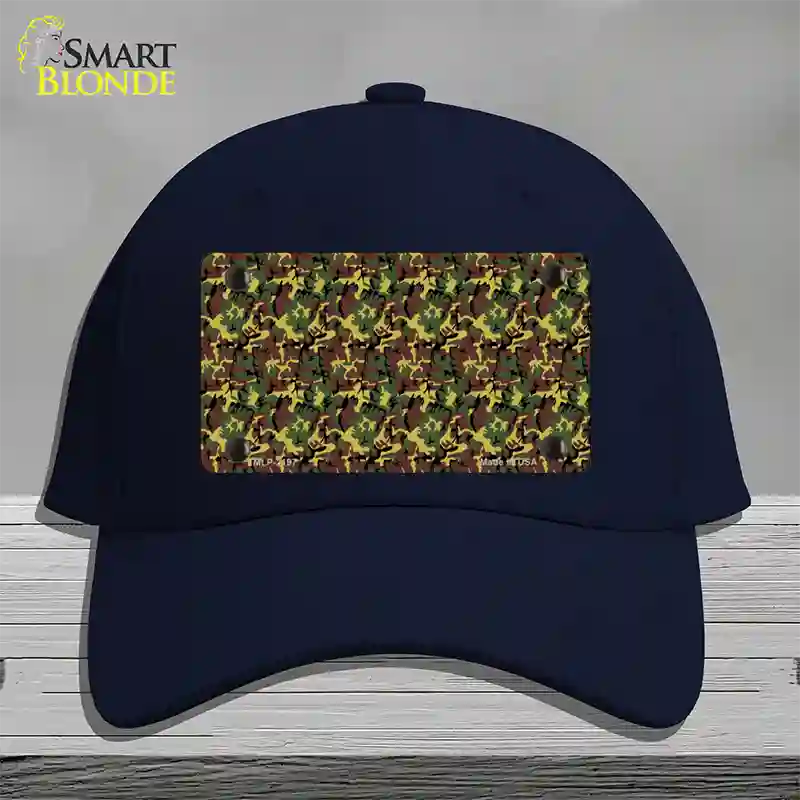 Camouflage Novelty License Plate Hat Cotton / Navy