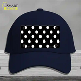 White Polka Dots Black Novelty License Plate Hat Cotton / Navy