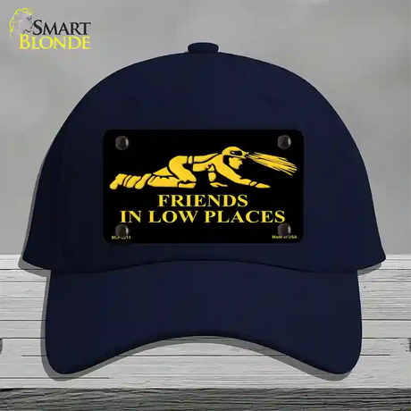 Miners Friends In Low Places Novelty License Plate Hat Cotton / Navy