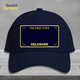 Delaware State Blank Novelty License Plate Hat Cotton / Navy